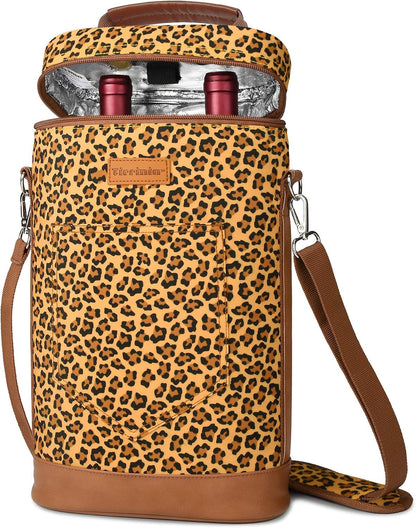 Insulated Wine Tote Carrier Bag with Padded Design | Leakproof Cooler for Travel and Parties
