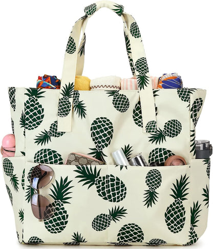 Beach Bag Waterproof with Wet Compartment, Large Beach Tote Bag for Pool and Gym, Travel Tote Bag for Grocery