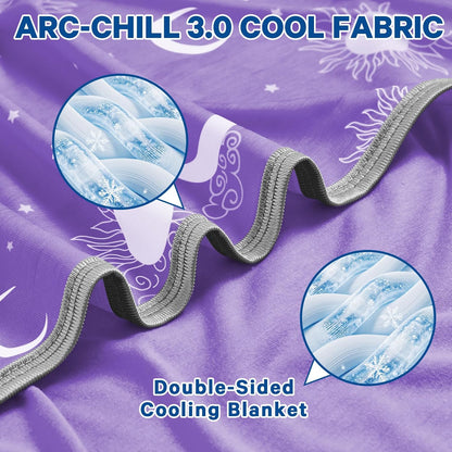 Cozy Comfort | Cooling Blanket with Double-Sided Fabric | Lightweight Summer Blanket for Hot Sleepers and Travel