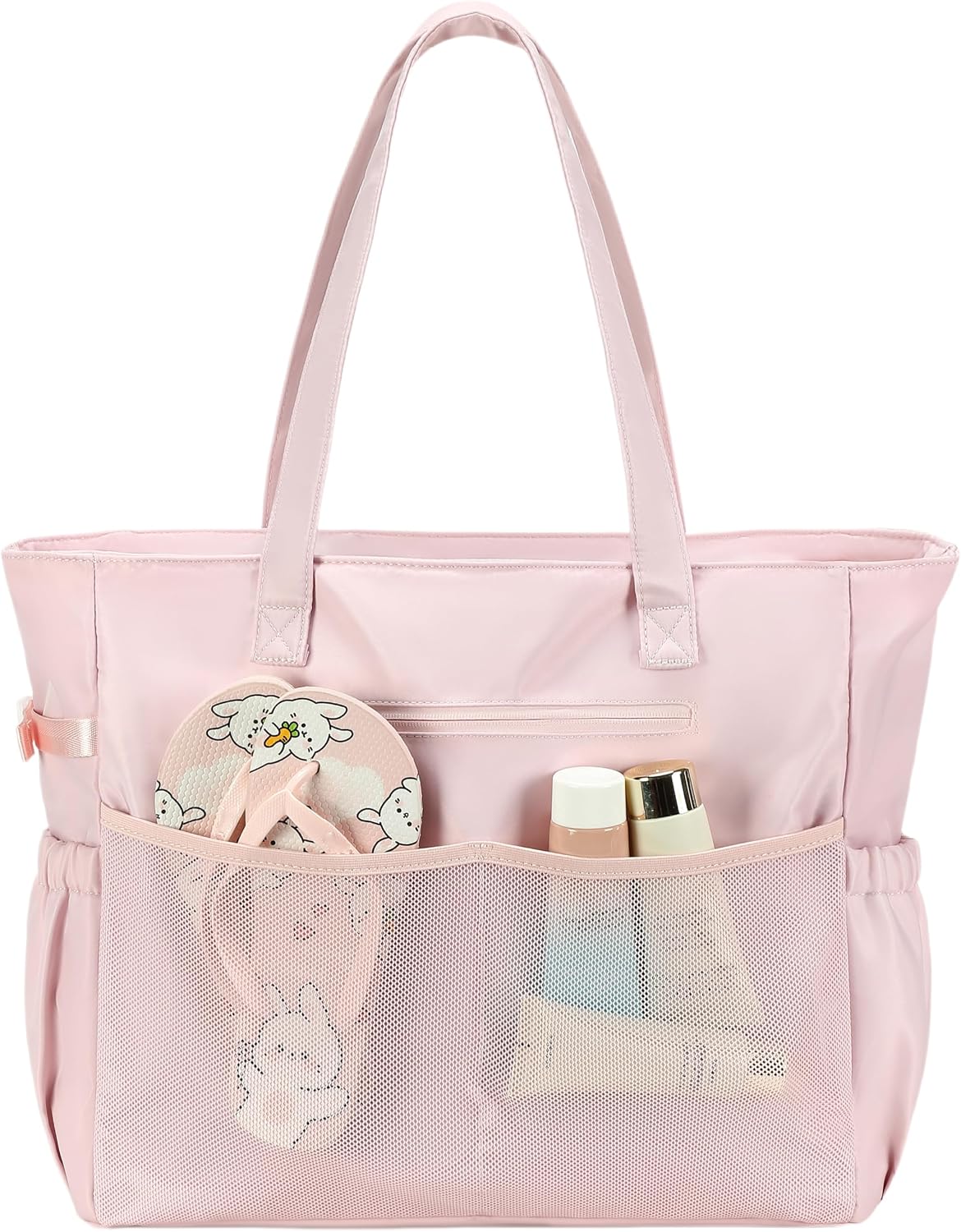 Ortekor Waterproof Beach Tote Bag with Wet Compartment | Extra Large Carry-On for Weekend Travel