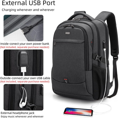 Tech-Ready Laptop Backpack with Charging Port, Anti-Theft Pocket & Multi-Day Compartments for Commute & Travel