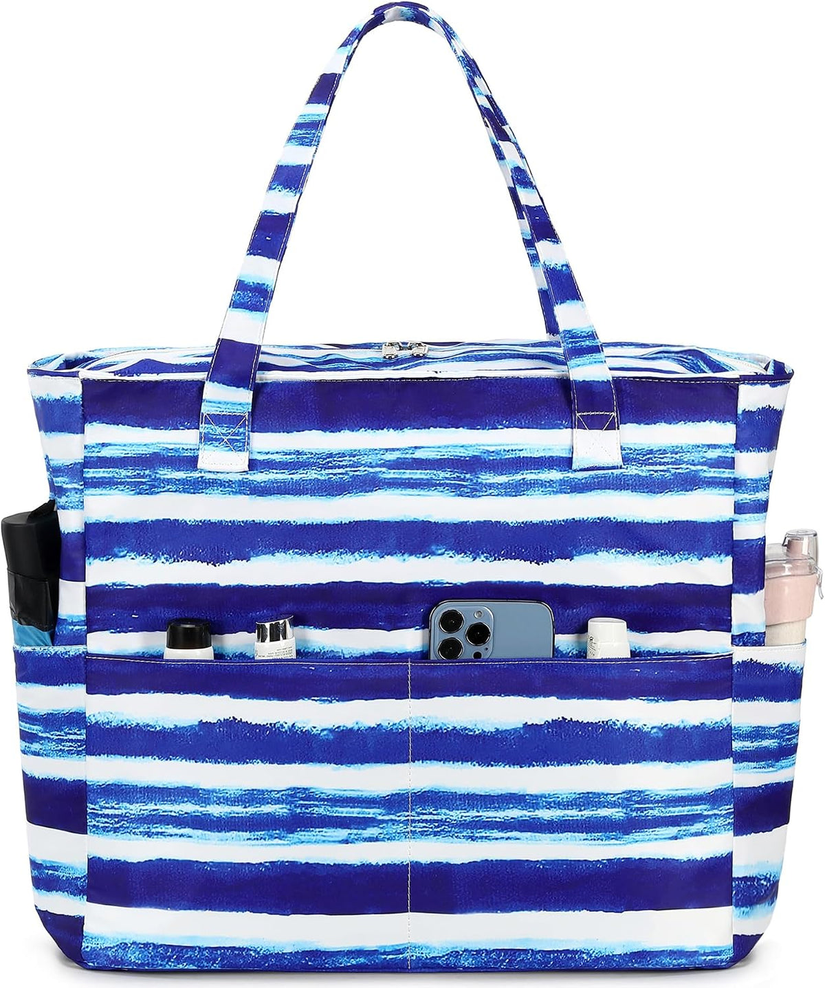Ortekor Waterproof Beach Tote Bag with Wet Compartment | Extra Large Carry-On for Weekend Travel