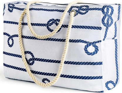 Coastal Escape | Large Waterproof Beach Bag with Sandproof Design | Versatile Tote for Family Outdoor Adventures