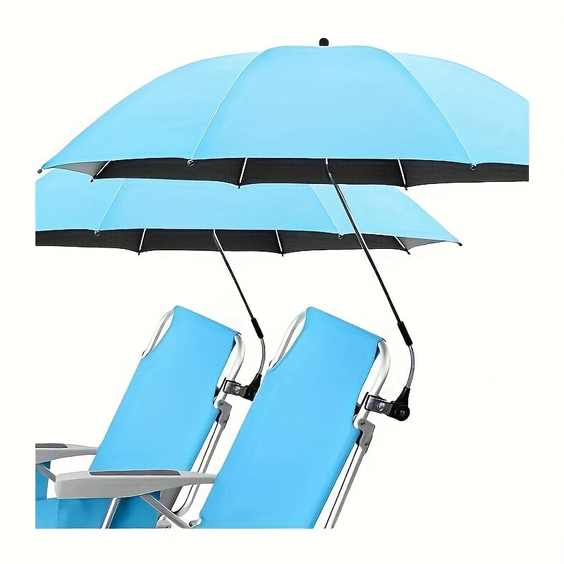 Solara Portable Shade Umbrella - UV-Resistant Polyester, Adjustable Height