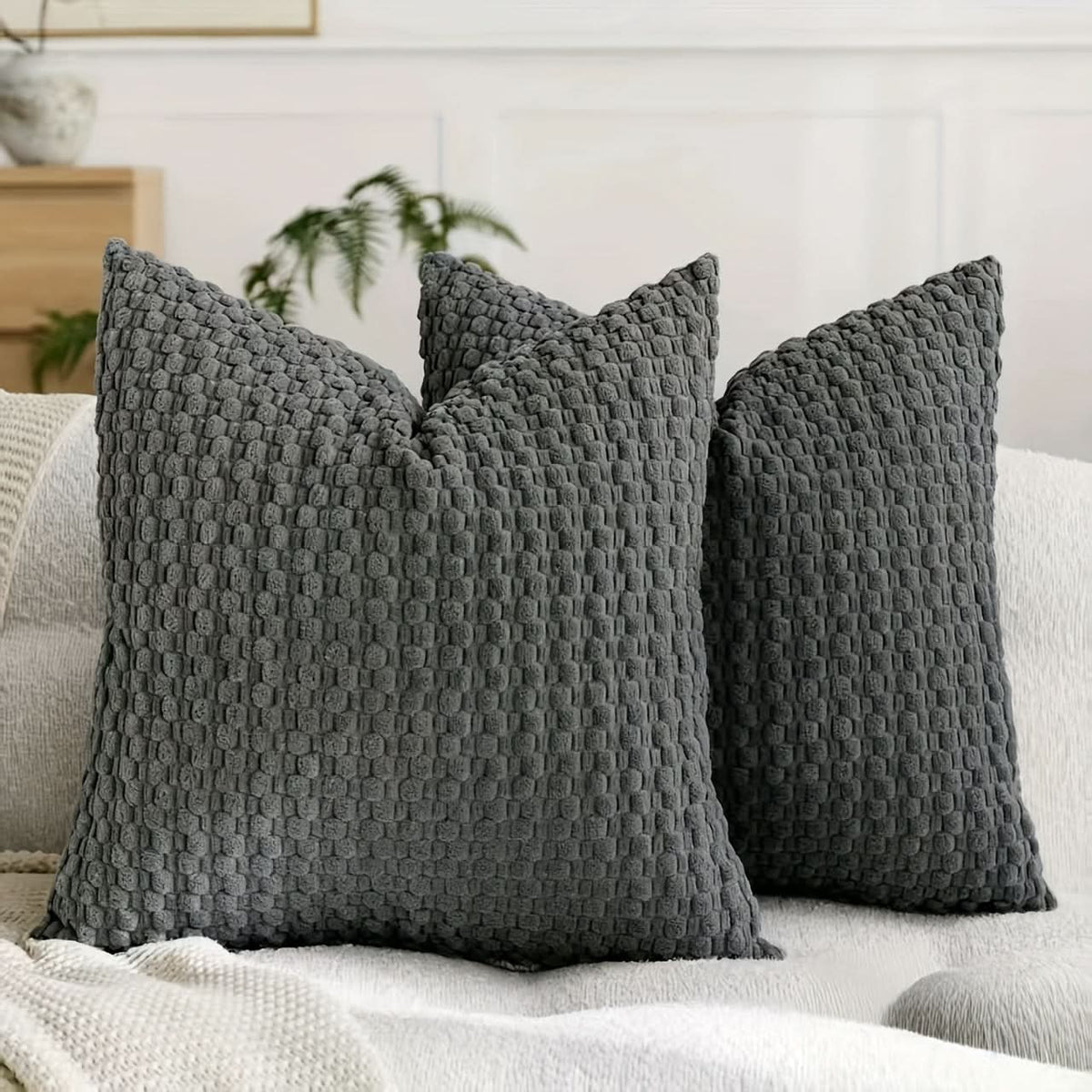 CORDFLOW – Bubble Texture Cushion Covers for Sofa & Bedroom Decor