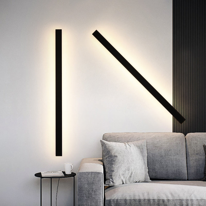 Outdoor LED Wall Light Waterproof Linear Modern Metal Sconce for Porch Garden Patio Courtyard Minimalist Exterior Lighting