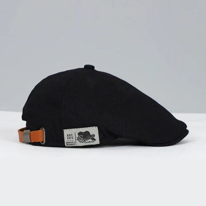 Men's Beret Cap with Adjustable Fit – Lightweight Breathable Flat Hat for Year-Round Wear in Black Red Blue Yellow Beige