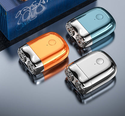 Compact USB Rechargeable Travel Shaver for Men with Rotary Heads for Close Shave On-the-Go Grooming Kit
