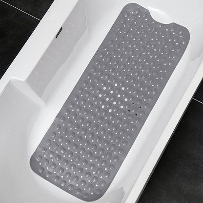 XL Non-Slip Shower and Tub Mat with Suction Cups – Drain Holes, Machine Washable, 40 x 16 in Bath Safety