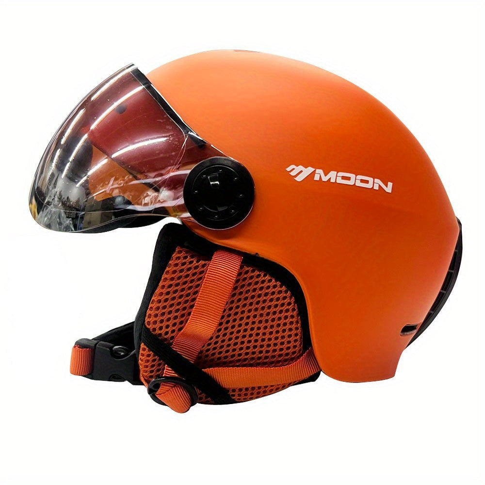 Winter Snow Helmet with Removable Visor for Skiing Snowboarding Mountain Sports Adjustable Head Protection Breathable Padded Lightweight Out