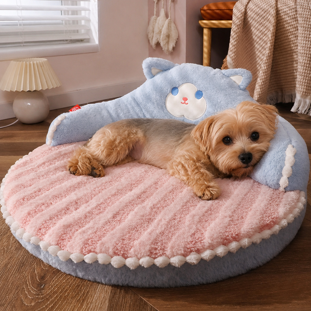 Ortekor Removable Mattress & Memory Foam Round Pet Bed