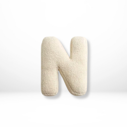 Letter-Shaped Velvet Throw Pillow — Personalized Initial Cushion for Couch, Bed & Nursery Décor