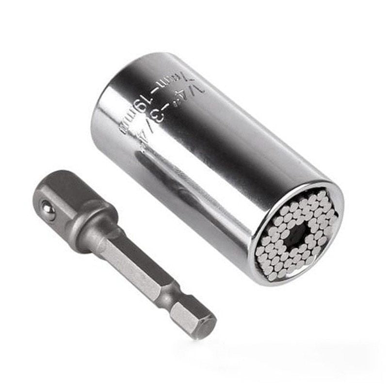 Self-Adjusting Multi-Grip Socket Tool for Bolts, Nuts & Fasteners in Metric & SAE Sizes | Fits 1/4 to 3/4 Inch Hardware