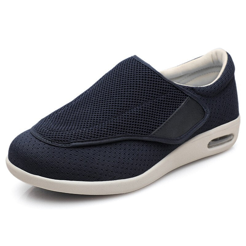 Extra-Wide Adjustable Velcro Shoes for Swollen Feet with Memory Foam Insoles – Breathable Diabetic-Friendly Slip-Resistant Sneakers for