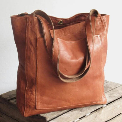 Handcrafted Leather Shoulder Bag for Women – Timeless Classic Tote with Adjustable Strap – Everyday Carry Purse for Work & Travel
