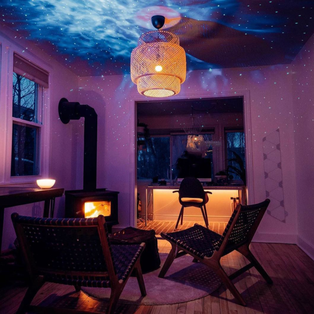 Starlight Night Light Projector 21-Color LED Ceiling Lamp with Bluetooth Music Sync & Remote Control for Bedroom Nursery Kids Room Relaxatio
