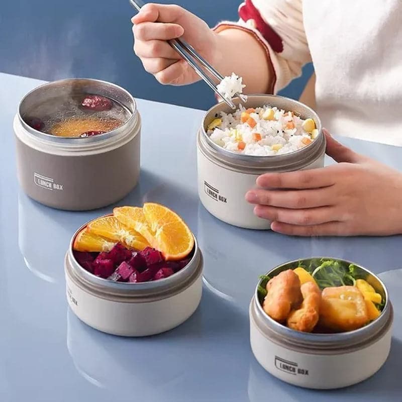 Insulated Stainless Steel Lunch Box with Leak-Proof Seal for Work, School & Travel | Keeps Food Hot for Hours | Double-Wall Food Container