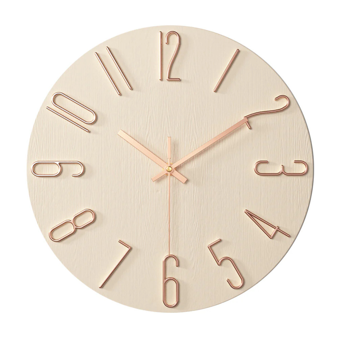 12-Inch Silent Quartz Timepiece for Bedroom & Office – Lightweight Plastic Frame, Battery Operated, Easy Read Display