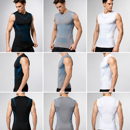 Compression Tank Top with Posture Support for Men & Women – Breathable Body Shaping Undershirt