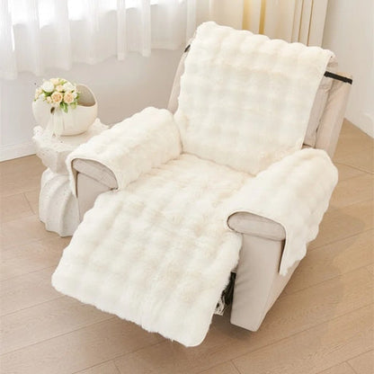 Faux Elegance Recliner Cover - Plush Microfiber, Pet-Friendly
