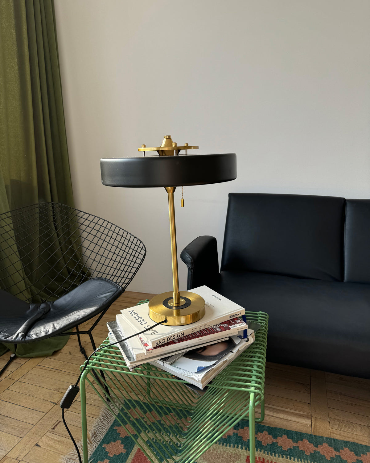Adjustable Desk Light with Counterweight 10W LED Brass Finish Midcentury Modern Pull Chain Switch for Nightstand Office Home