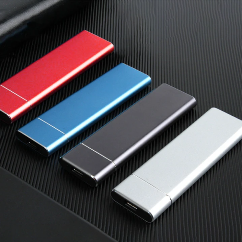 Portable Solid State Drive 520 MB/s USB-C 1TB 2TB Aluminum for Laptop Desktop Mac PC Backup Photo Video Storage
