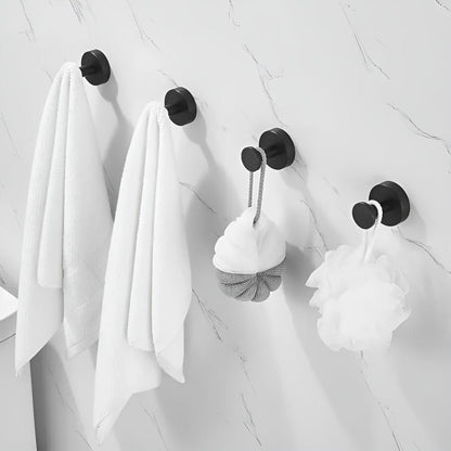 Suction Wall Hooks Heavy Duty Stainless Steel Towel Holder Bathroom Kitchen Removable Vacuum Mount Coat Hanger for Shower Glass Tile