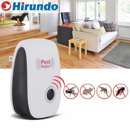 Electronic Pest Deterrent with Dual Wave Technology for Mice, Roaches, Spiders & Flying Insects – Plug-In Home Defense System for