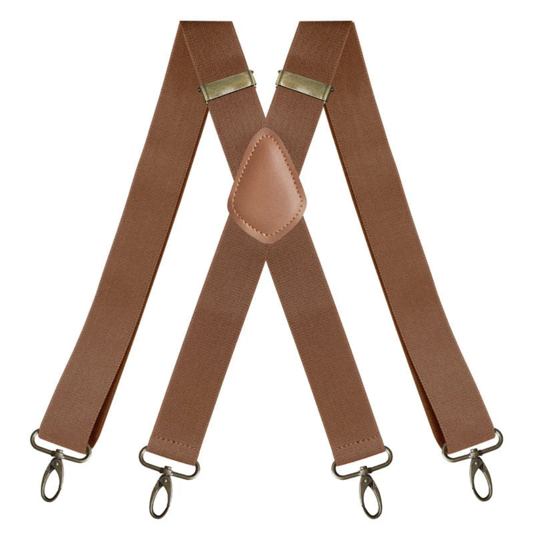 Adjustable X-Back Suspenders with Metal Clips for Men – Elastic Dress Braces for Formal & Casual Wear