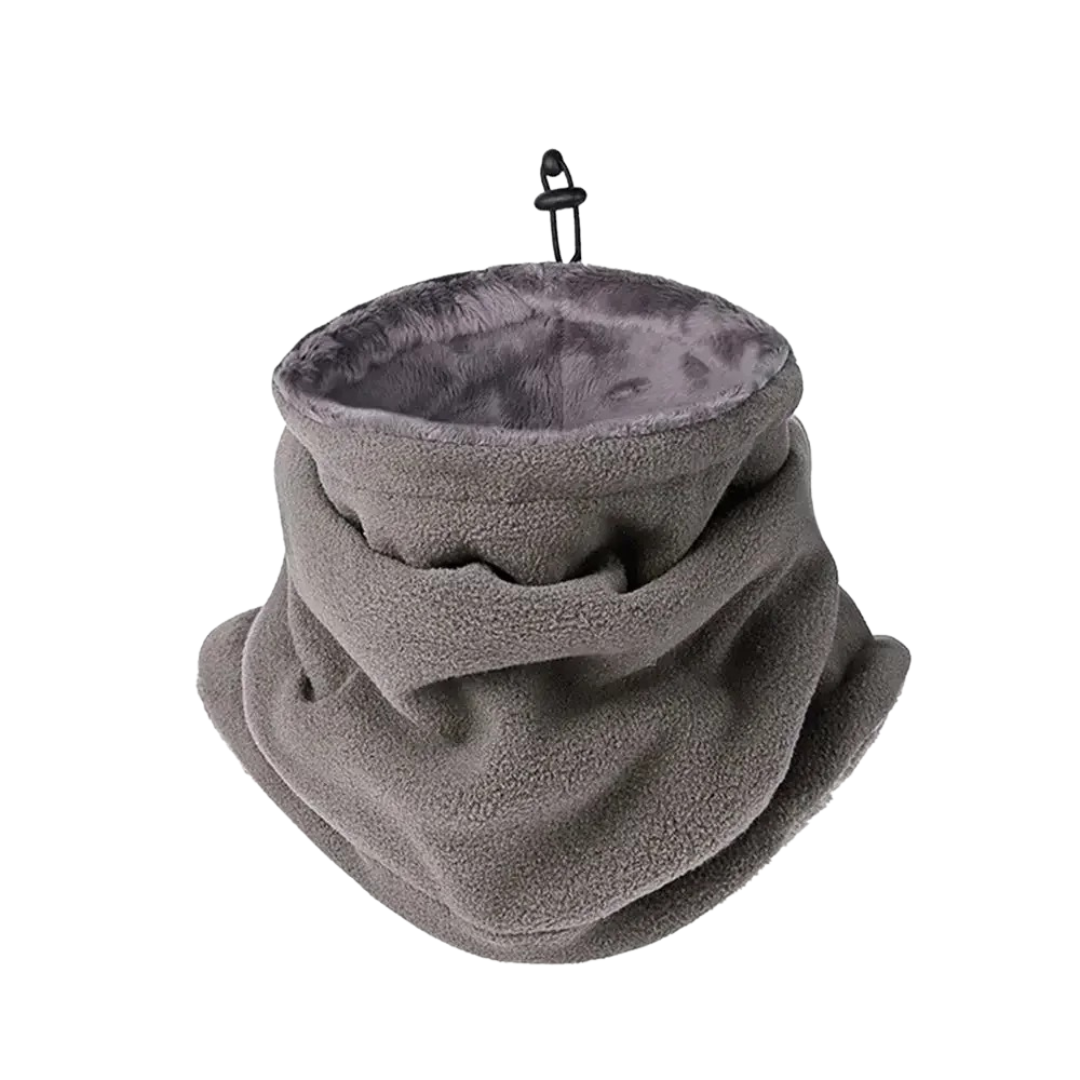 Adjustable Fleece Neck Warmer Gaiter with Drawstring for Winter Sports & Outdoor Activities