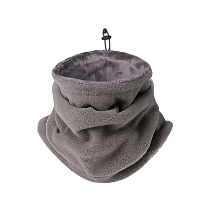 Adjustable Fleece Neck Warmer Gaiter with Drawstring for Winter Sports & Outdoor Activities