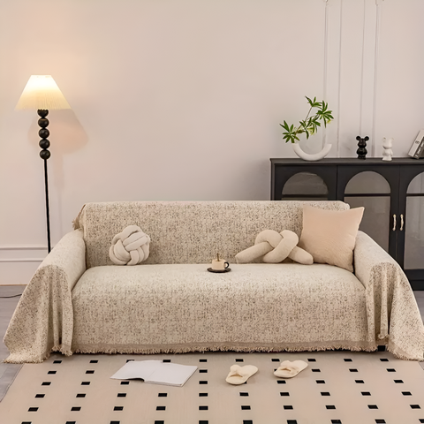 Sierra Chenille Sofa Cover - Elegant Speckled Design, Machine Washable