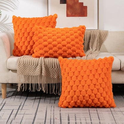 Raised Textured Throw Pillow Cover Blush Tone Zip-Close Blend Fabric for Living Room Bedroom Couch Seating Neutral Home Accents