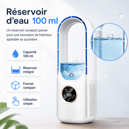 Portable USB Air Cooler Fan with Humidifier & Filter – 6-Speed Personal Desktop Cooling Fan for Home Office Travel Camping – Quiet