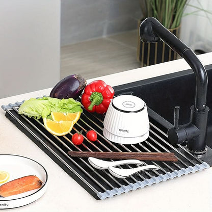 ROLLSINK – Roll Up Stainless Steel Dish Drying Rack