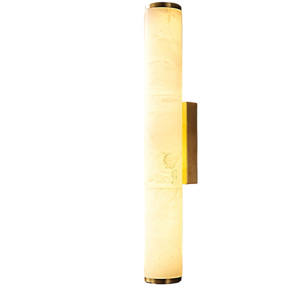 Vertical Stone & Metal Sconce with Soft LED Glow for Bedrooms, Hallways, and Living Rooms – Uplight Design to 31 Inches