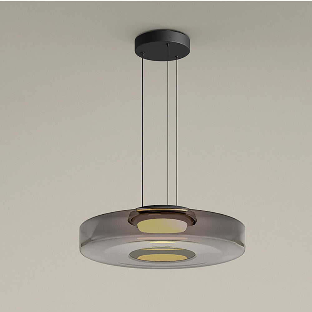 Multi-Tier Glass Pendant Light with Adjustable Cable for Kitchen & Dining Room | Modern LED Ceiling Fixture