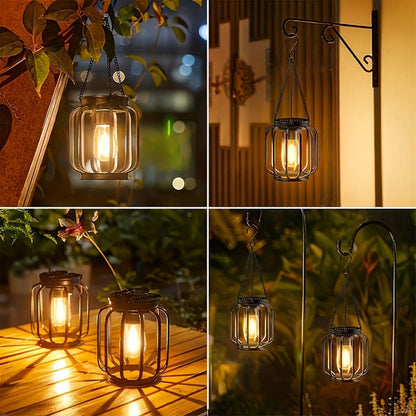 Lanterra - Solar Hanging Metal Outdoor Lantern