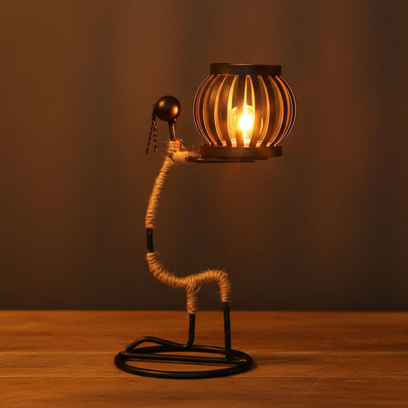 LUMIVIBE – Abstract Metal Candle Holder Sculpture