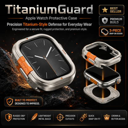 Rugged Metal Bumper Case for Apple Watch Ultra & Series 11/10 – Precision-Fit Display Guard