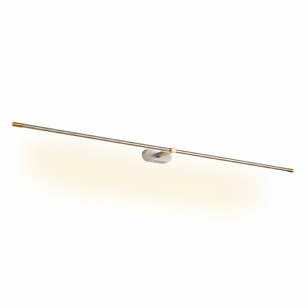 LED Bathroom Mirror Light 27 in Rechargeable Dimmable Wall Sconce Black Gold Wireless Touch Control Vanity Fixture for Powder Room