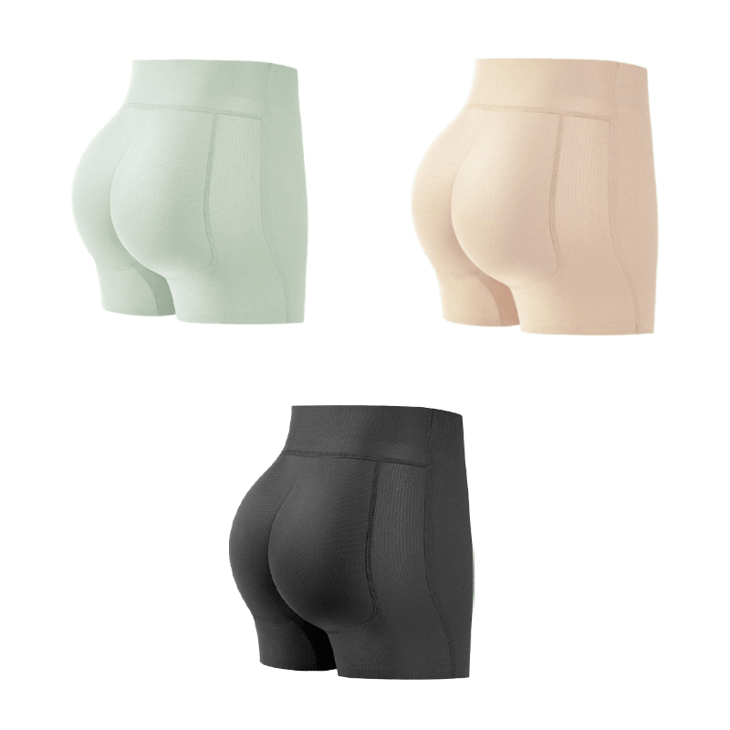 High-Waist Padded Butt-Lifting Shapewear Shorts for Women – Seamless Body Shaper with Removable Pads for Everyday Confidence & Special Occas
