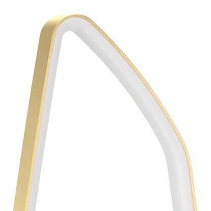 Elegant LED Floor Lamp | Modern Brass Design with Organic Shape | Warm White Light for Cozy Living Room Ambiance