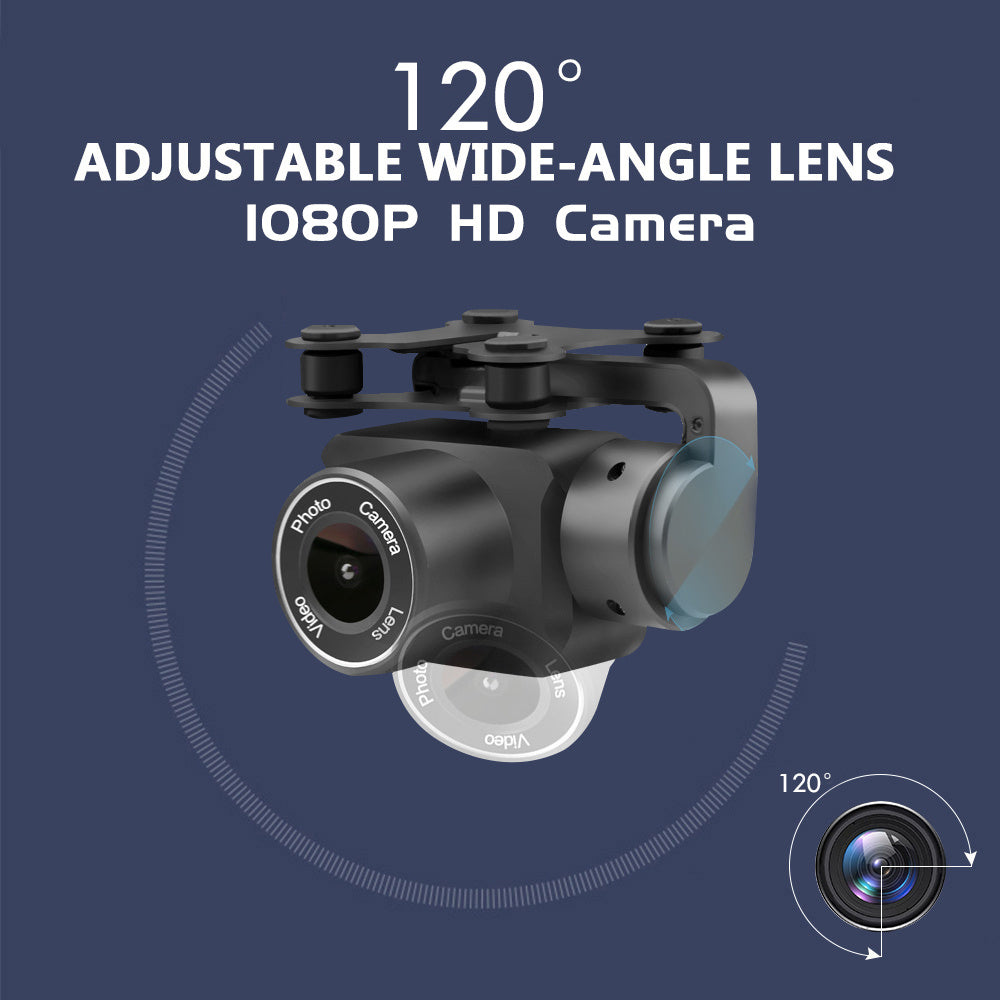 Camera Drone for Adults, Foldable Quadcopter Drone with HD Wide Angle Camera, GPS Drone for Beginners with WiFi Video