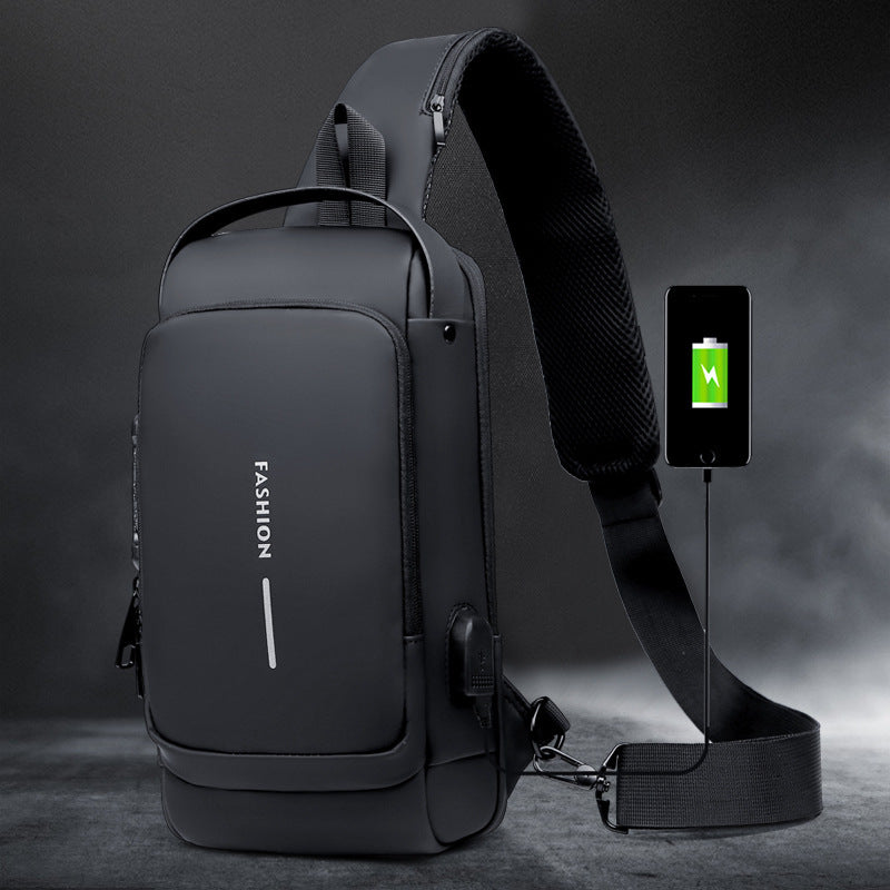 Compact Sling Bag with Combination Lock for Men and Women Crossbody Security Chest Pack for Travel Commute Outdoors