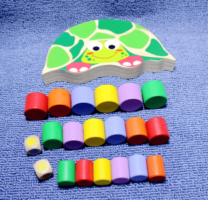 Turtle Stacking Game for Toddlers – Wooden Balance Blocks for Hand-Eye Coordination & Fine Motor Skills Ages 3+