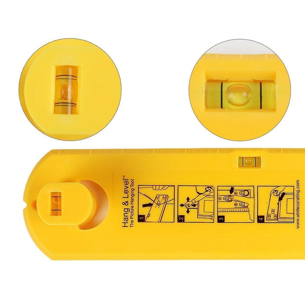 Picture Hanging Tool with Built-In Level for Walls - Frame Alignment Helper with Nail Marking System - Wall Decor Installation Aid for