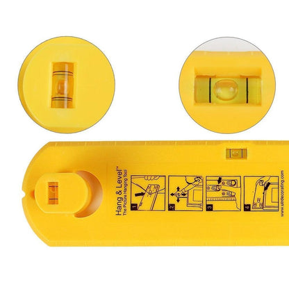 Picture Hanging Tool with Built-In Level for Walls - Frame Alignment Helper with Nail Marking System - Wall Decor Installation Aid for