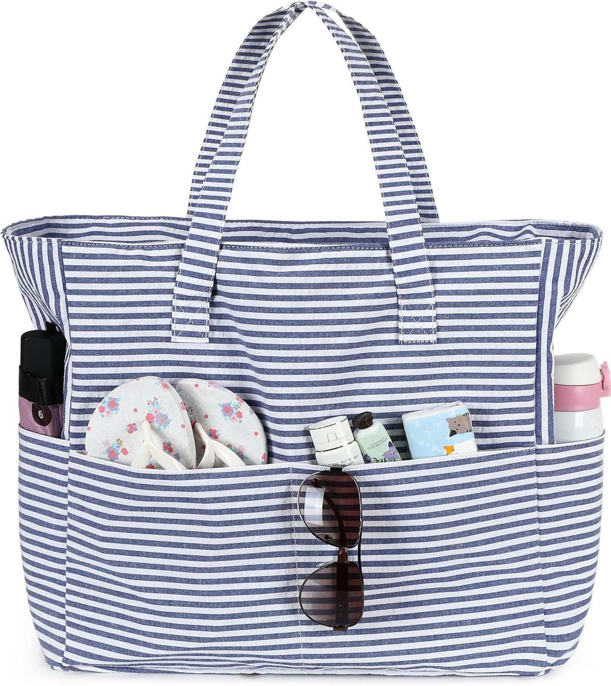 Beach Bag Waterproof with Wet Compartment, Large Beach Tote Bag for Pool and Gym, Travel Tote Bag for Grocery