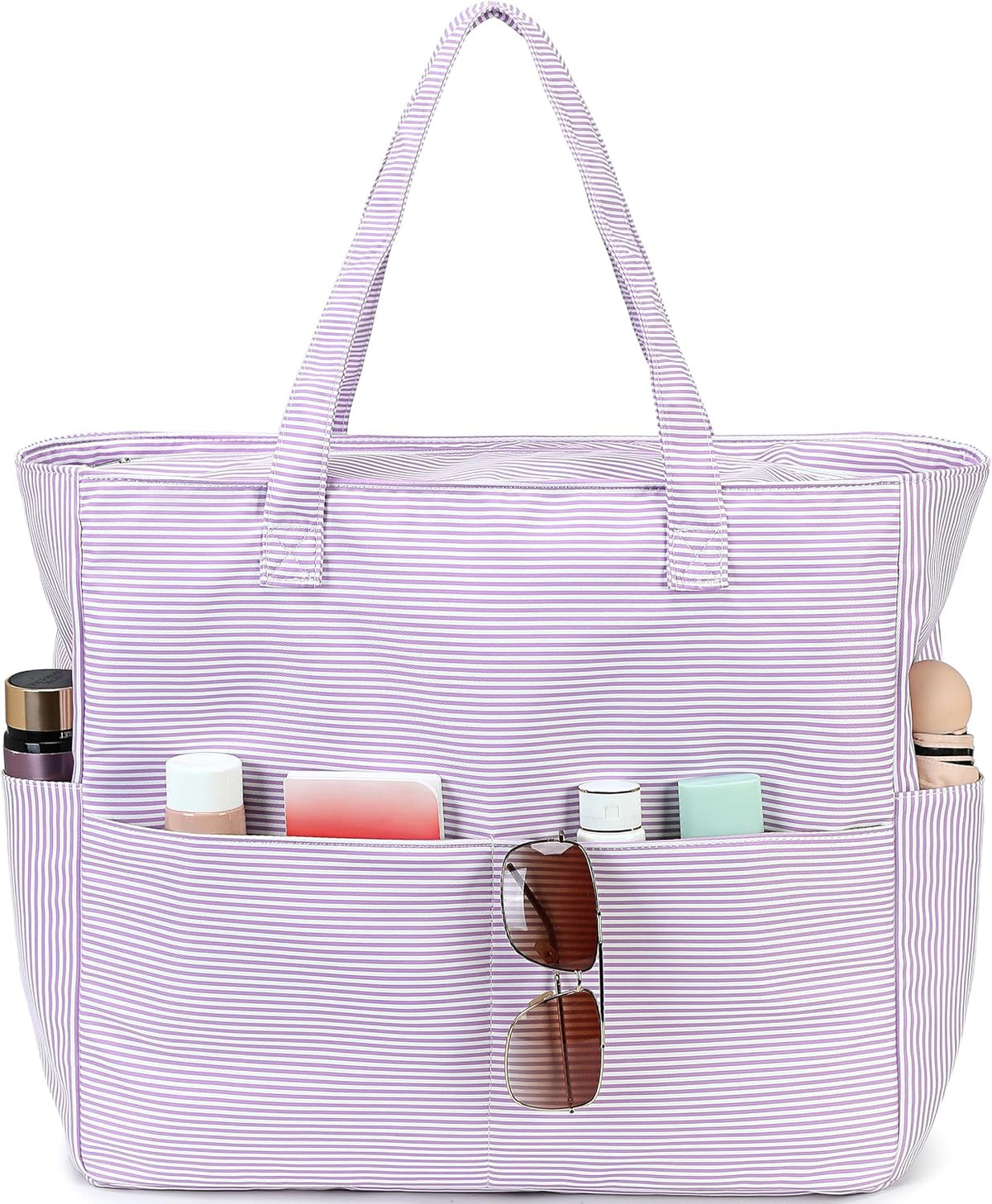 Beach Bag Waterproof with Wet Compartment, Large Beach Tote Bag for Pool and Gym, Travel Tote Bag for Grocery